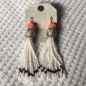 Anthropologie beaded tassel earrings